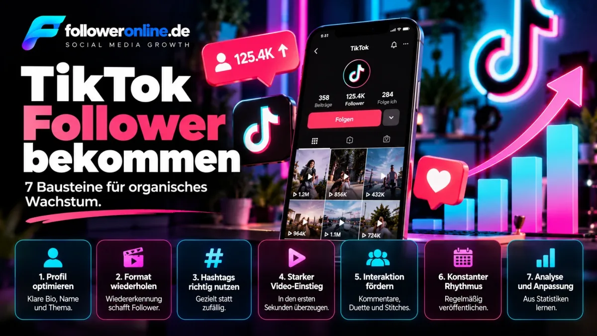 TikTok Follower bekommen – 7 Bausteine für organisches Wachstum