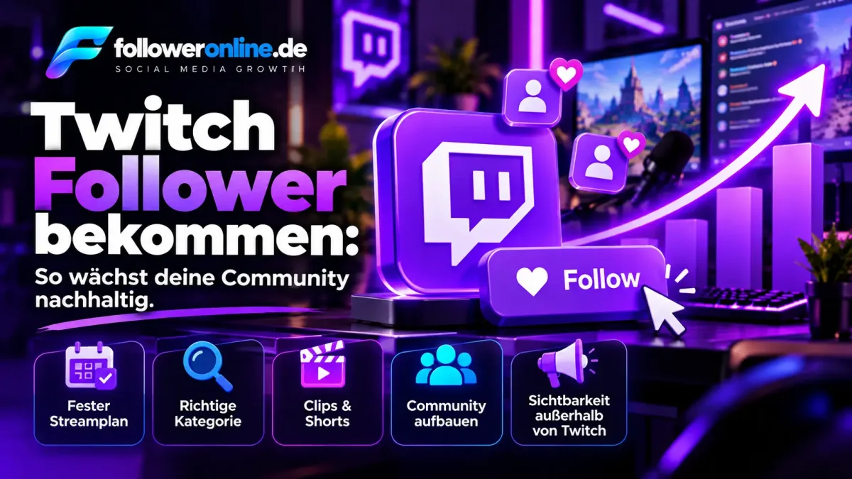Twitch Follower bekommen – Strategien für nachhaltiges Community-Wachstum