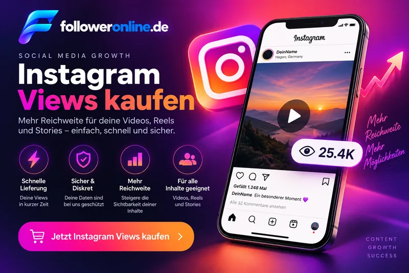 Instagram Views kaufen bei FollowerOnline – Smartphone mit Video-Ansicht