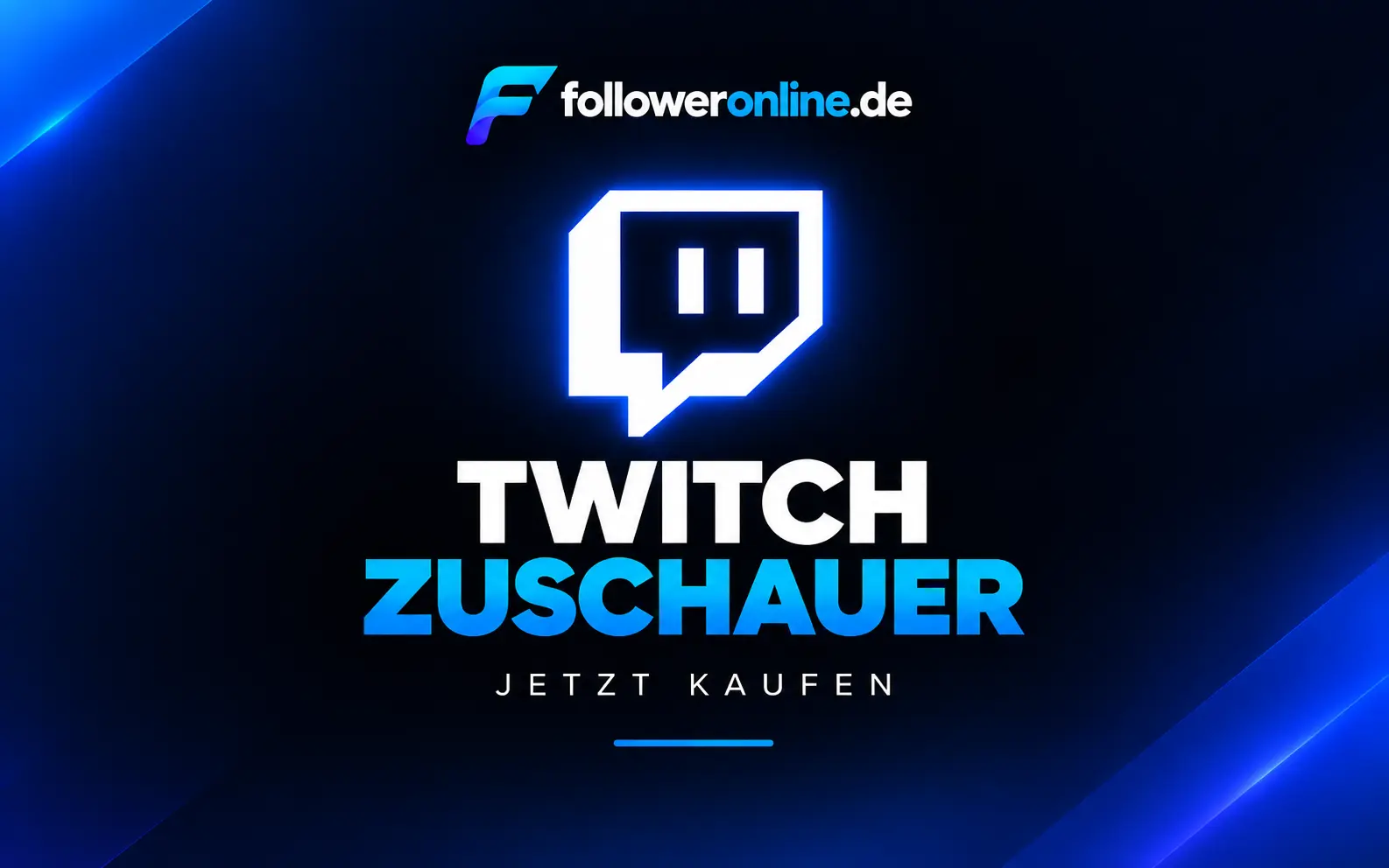 Twitch Zuschauer kaufen – Twitch Logo auf dunkelblauem Hintergrund