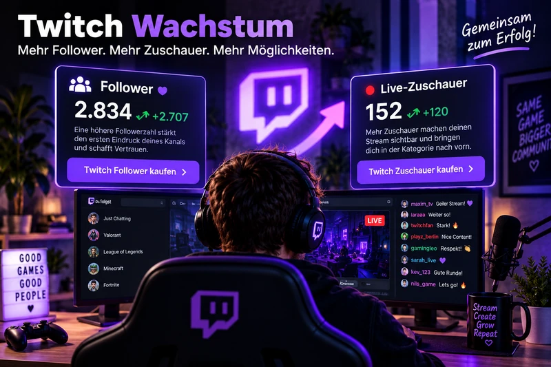 Twitch Follower und Zuschauer im Vergleich
