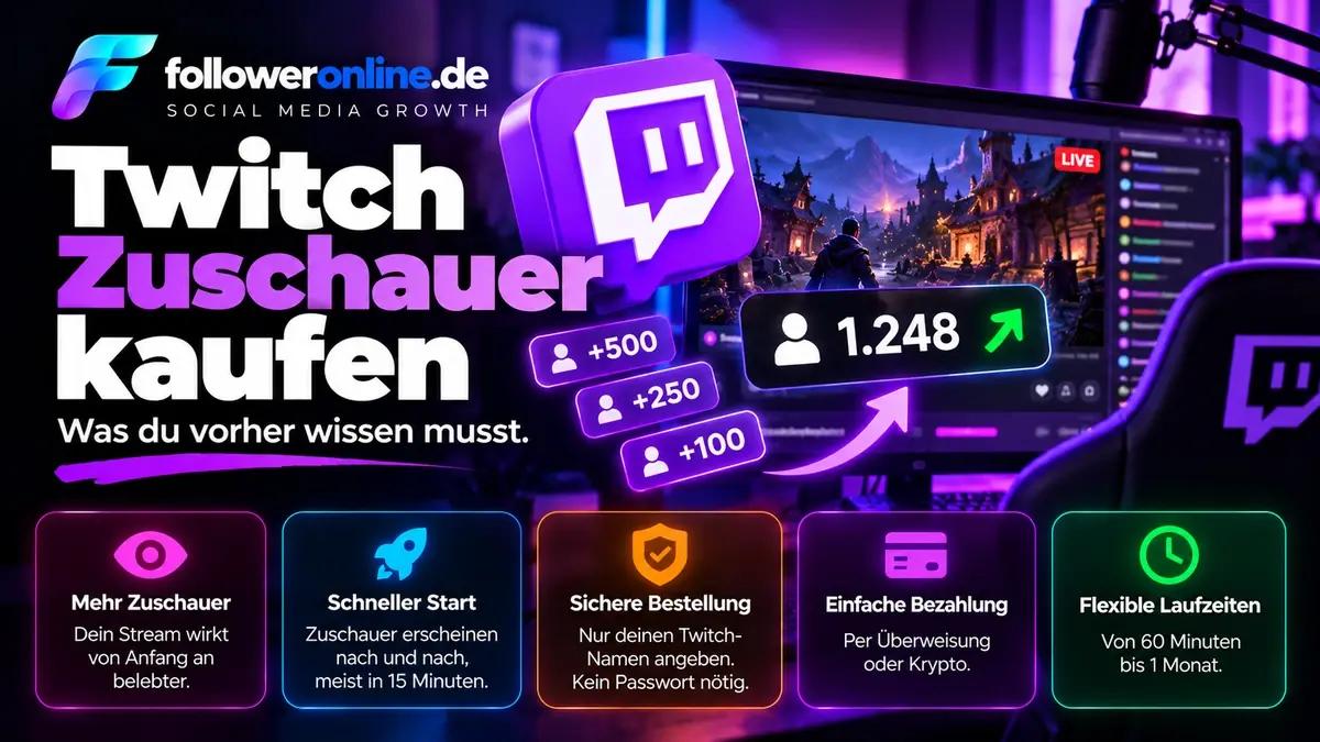 Twitch Zuschauer kaufen – Ratgeber zu Kosten, Bestellablauf, Anbieterauswahl und Risiken