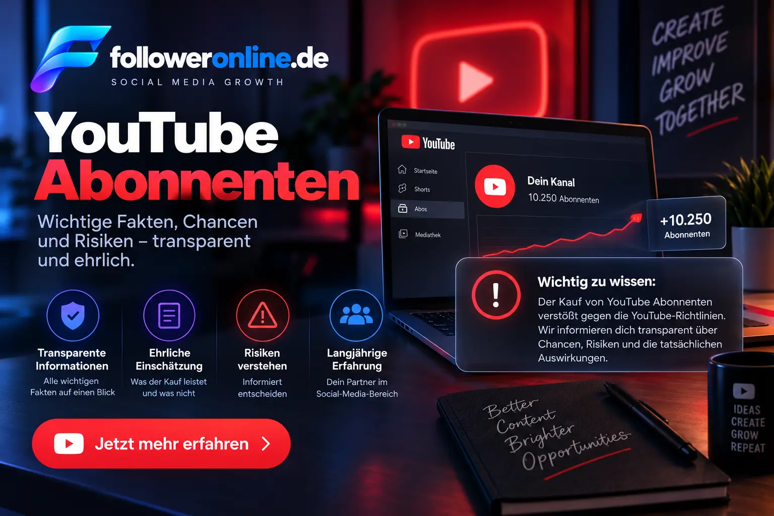 YouTube Abonnenten kaufen – wichtige Informationen und Risiken