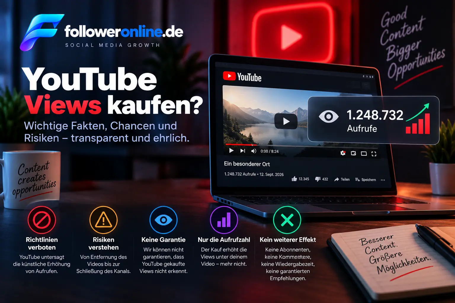 YouTube Views kaufen – wichtige Fakten, Risiken und Auswirkungen